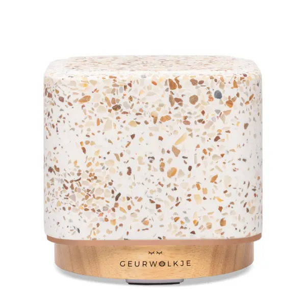 Living Green Geurwolkje Aroma Diffuser - Terrazzo Kubus 200 ml